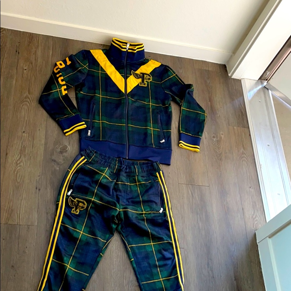 Mens Polo plaid jogger!